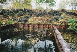 Tires and barge