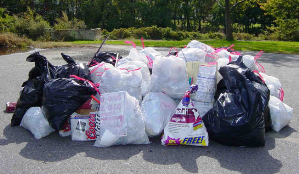 Trash from Fall 2006 river clean-up