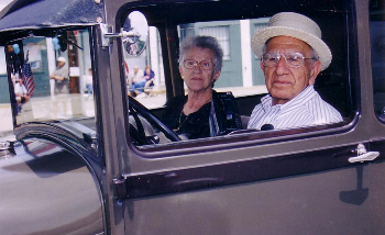 The Fiorellos in their 1929 Ford Model A