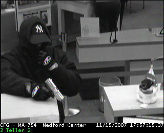 The suspect wanted in an armed robbery of Citizens Bank
