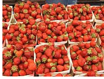 Strawberries from Busa Farm duing last summerâ€™s farmersâ€™ market