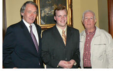 Rep. Ed Markey, Sean Garballey, and former rep Joe Daley.  Courtesy Samuel Aaron Butler