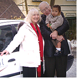 John Worden with wife Patricia and grandson Sebastian