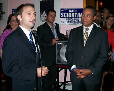 State Representative Carl Sciortino and Governor Deval Patrick