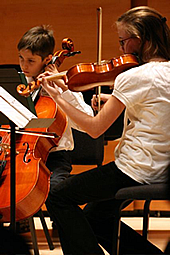 Children in last yearâ€™s chamber music classes