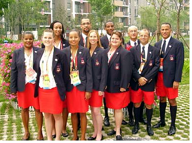 Medford resident Arantxa King with her Bermuda Olympic team