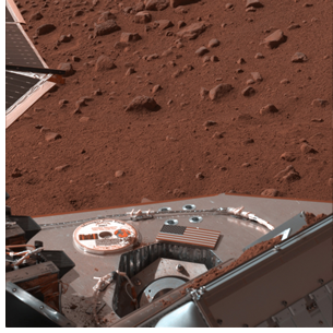 A picture of Marsâ€™ surface from NASAâ€™s Phoenix Mars Lander
