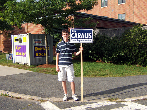 A Jim Caralis supporter