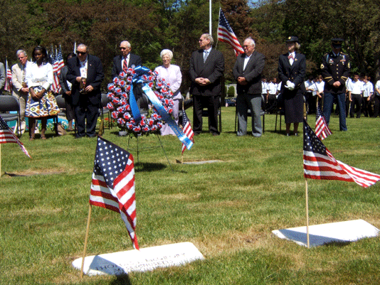 Flags adorn every grave