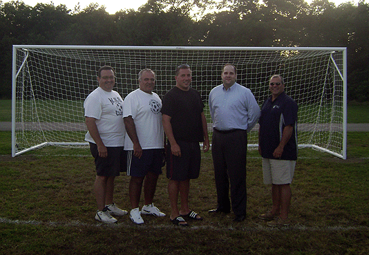 Medford Soccer donates nets to high school