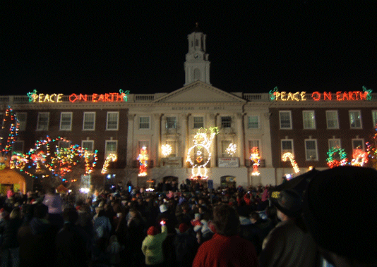 City Hall lit up