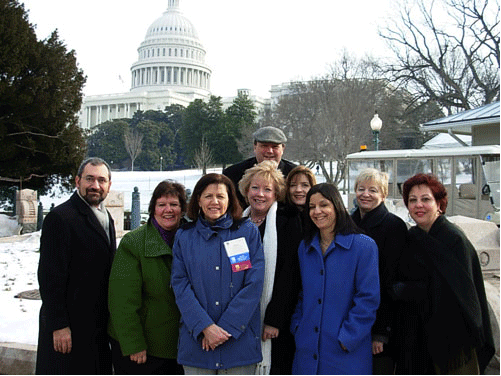 School Committee member Ann Marie Cugno with her MA colleagues in Washington, DC