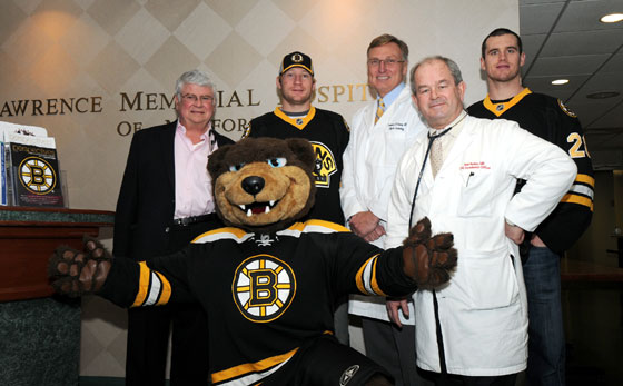 Bruins visit Lawrence Memorial Hospital, Medford
