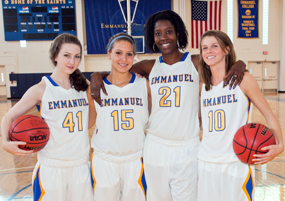 Emmanuel College girls basketball captains