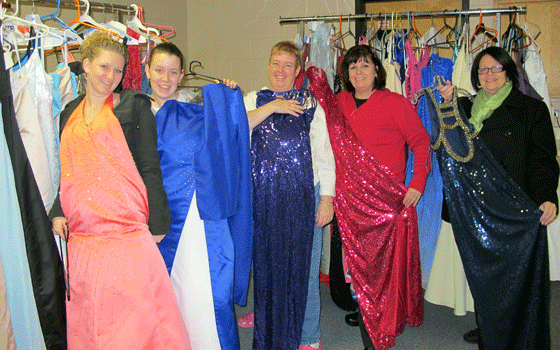 Prom dress shop volunteers