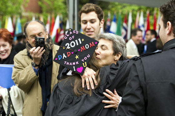 Graduating Tufts senior