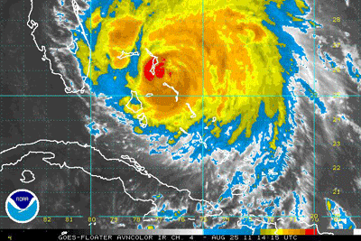 Hurricane Irene satellite image