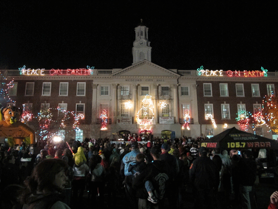 City Hall lit up