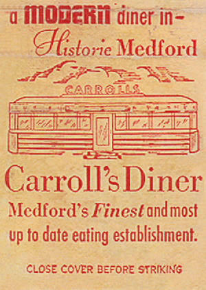 Carroll's Diner matchbook