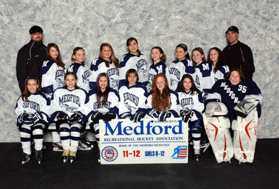 Medford girls U12 hockey team