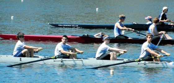 boys varsity four rowers