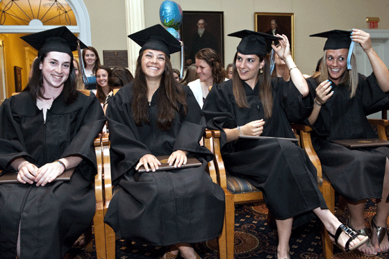 Tufts softball commencement