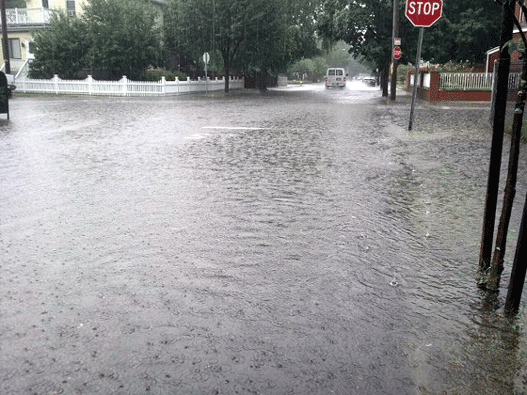 flooded Medford intersection