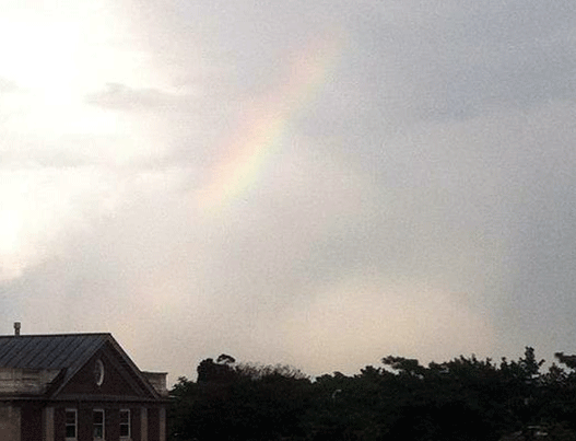 rainbow over City Hall