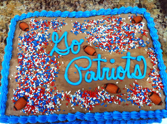 C.B. Scoops Patriots ice cream cake