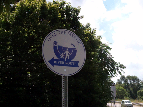 Medford Walking Route sign