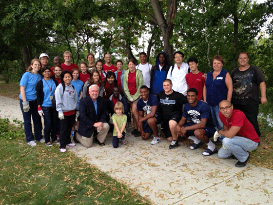 students clean up Medford