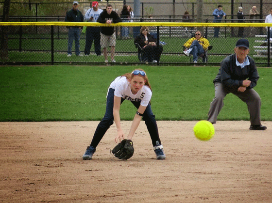 Mustang softball player