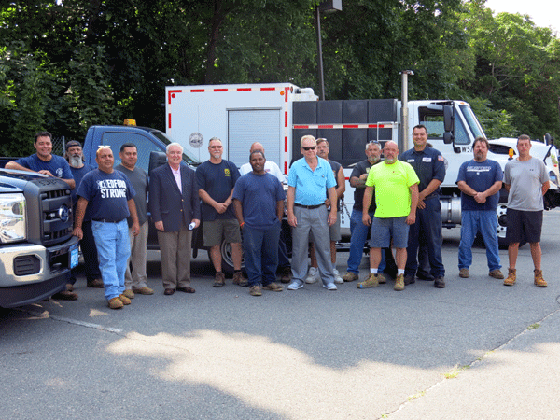 DPW employees and equipment