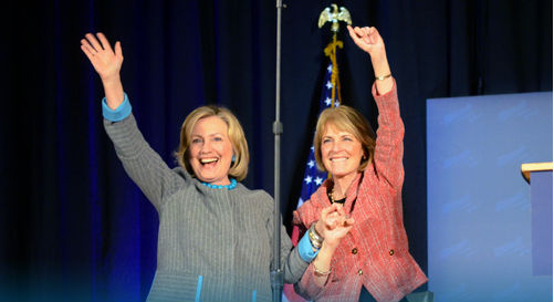 Hillary Clinton and Martha Coakley