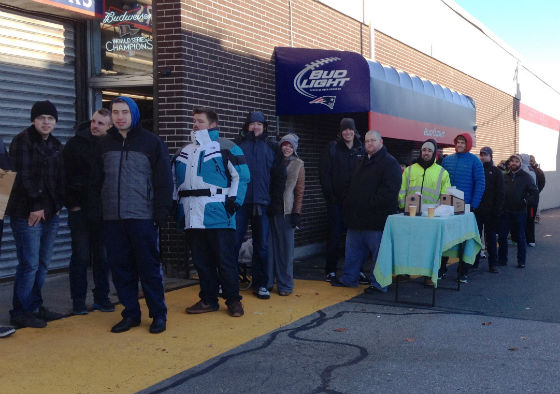 Line at Atlas Liquors