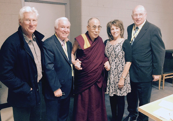 Gere, McGlynn, Dalai Lama, and Belsons