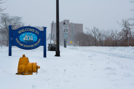 fire hydrant buried in snow