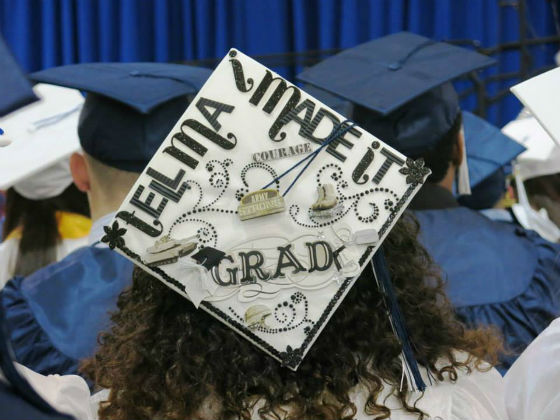 "We made it" graduation cap
