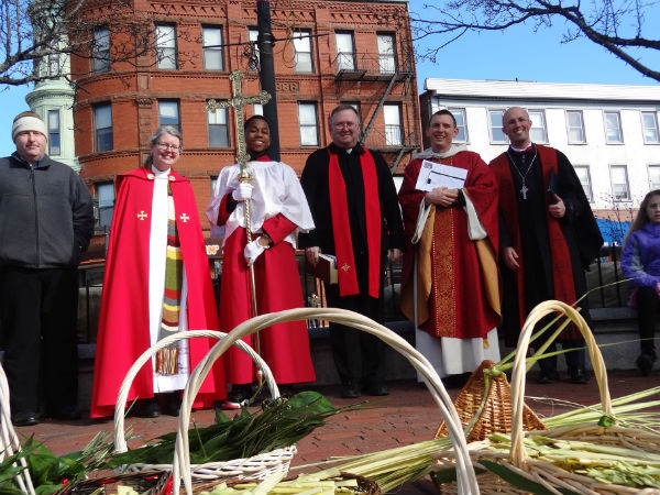Ecumenical Blessing of the Palms in Medford Square