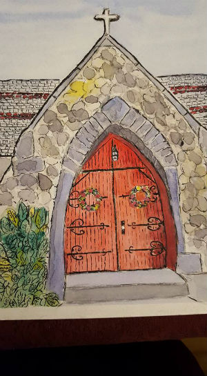 Grace Church painting by Laura Duggan
